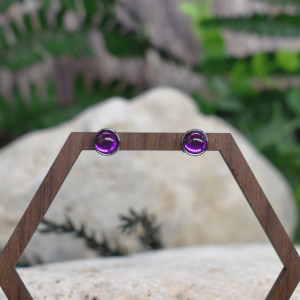 Drobne stalowe kolczyki wkrętki z oczkiem #158