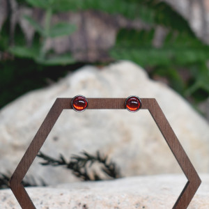 Drobne stalowe kolczyki wkrętki z oczkiem #249