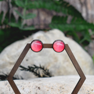 Stalowe kolczyki wkrętki ombre akwarela #265