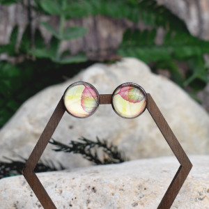 Stalowe kolczyki wkrętki grafika wzorek #278