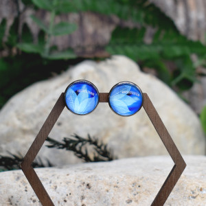 Stalowe kolczyki wkrętki grafika wzorek #282