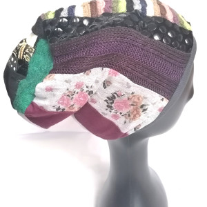 Czapka patchworkowa codzienna