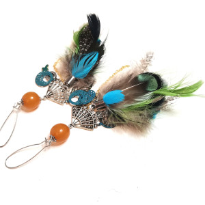 Kolczyki zwariowane bujne dlugie