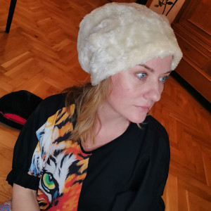 Futrzana  sztuczne futro czapka