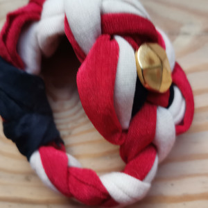 Bransoletka dzianina pleciona