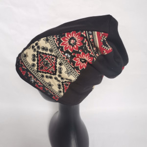 Czapka patchworkowa damska