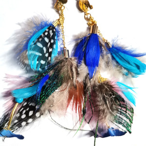 Klipsy pióra długie lekkie