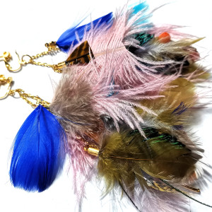 Klipsy pióra długie lekkie