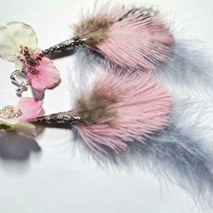 Klipsy pióra długie lekkie