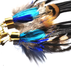 Klipsy pióra długie lekkie