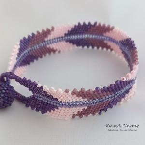 Fioletowa, wąska bransoletka