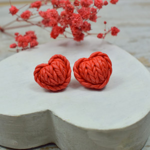 Kolczyki czerwone serca