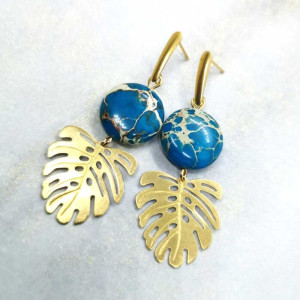 Kolczyki z jaspisem cesarskim c961