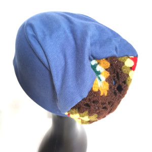 Czapka niebieska  damska