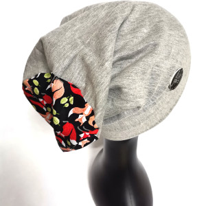 czapka bawełniana dziecięca w liski