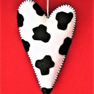 KochaM(uuu) Cię - filcowe serce do zawieszenia