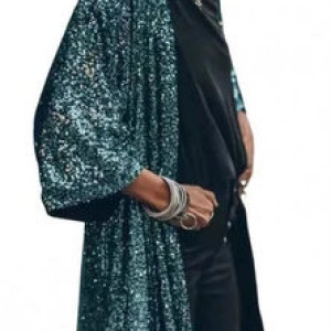 Tunika zielona w cekiny obłedna