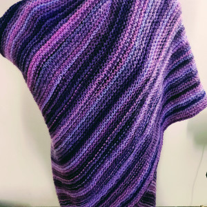 Chusta wełniana handmade rekodzieło