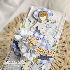 Kartka urodzinowa z damą