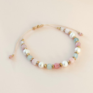 Bransoletka "Sugar" z perłami i opalem