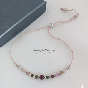 Bransoletka z kamieni naturalnych - turmalin