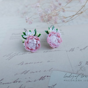 Kolczyki z peoniami