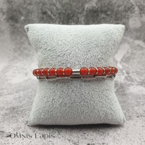 Bransoletka chainmaille- błyszczący agat