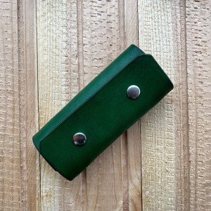 Skórzane etui do kluczy zielone