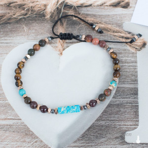 Bransoletka Dobrych Życzeń Granat i Jaspis