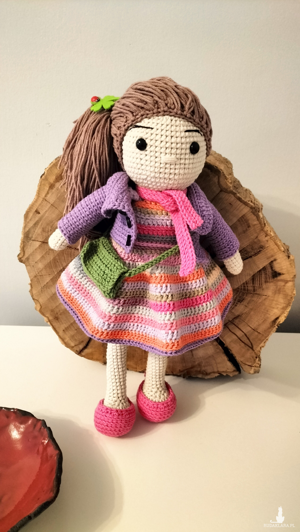 Lalka handmade, lalka amigurumi,  na szydełku