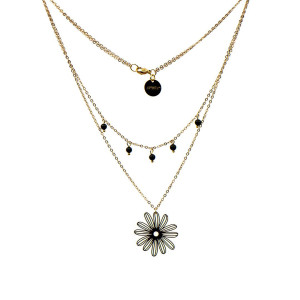 Podwójny naszyjnik z onyksem c864