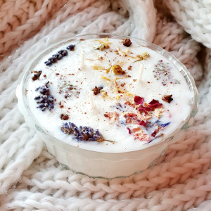 Romantyczna świeca sojowa o zapachu zielonej cytryny, świeczka sojowa 100%