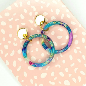 Kolczyki turkusy lekkie kółka