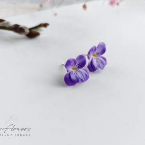Kolczyki z fiołkami