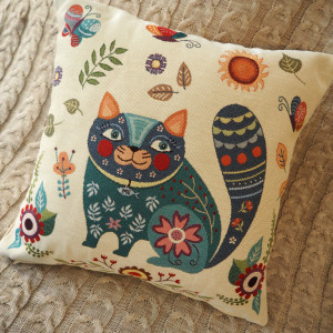 Poduszka Kot - Boho
