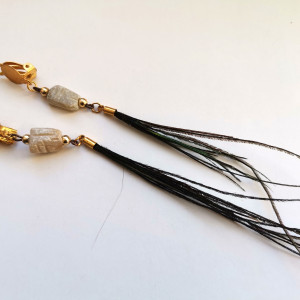 Klipsy pióra skarabeusze