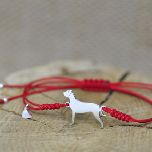 Dog niemiecki - bransoletka z psem, srebro 925