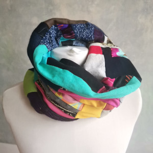 Komin patchworkowy  wiosenny