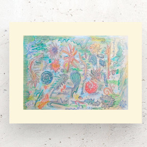 malowany ręcznie obrazek 30x40, abstrakcja rysunek, morze rysunek A3, nowoczesna grafika na ścianę, obraz do sypialni, rysunek w marynistycznym stylu, szkic do salonu