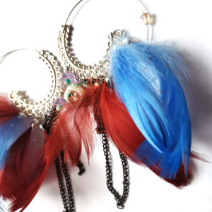 Kolczyki zwariowane bujne dlugie