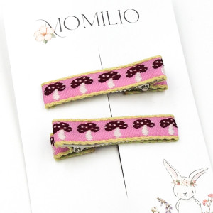Spinki do włosów w grzybki muchomorki