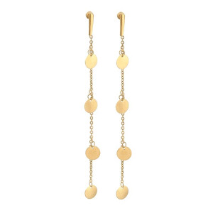 Pozłacane kolczyki z łańcuszków Iris c1066