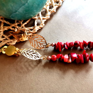 Klipsy lekkie z koralem