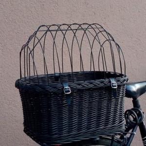 Wiklinowy kosz na bagażnik dla psa duży
