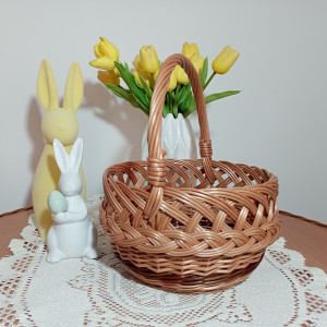Koszyk wiklinowy Wielkanocny na święconkę wielkanocną WIELKANOC 22cm