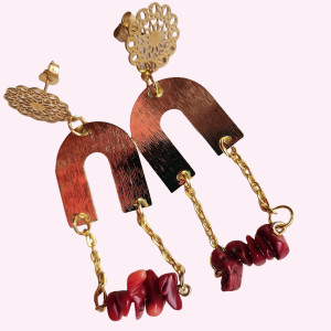 Kolczyki lekkie z koralem