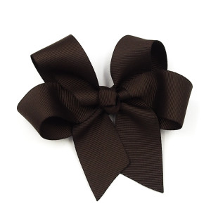 Spinka do włosów duża kokarda big bow dark chocolate