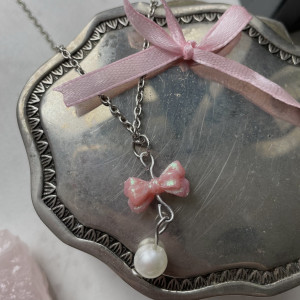 kokardkowy naszyjnik STAL CHIRURGICZNA