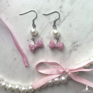 kokardkowe kolczyki STAL CHIRURGICZNA