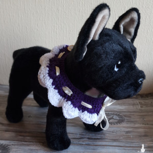 Kołnierzyk dla psa, Ubranko,  ozdoba, hand made.